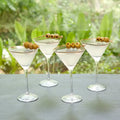 GLOBAL VIEWS S/4 HAMMERED MARTINI GLASSES - Decorative Accents