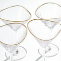 GLOBAL VIEWS S/4 HAMMERED MARTINI GLASSES - Decorative Accents