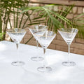 GLOBAL VIEWS S/4 HAMMERED MARTINI GLASSES - Decorative Accents