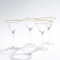 GLOBAL VIEWS S/4 HAMMERED MARTINI GLASSES - Decorative Accents