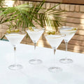 GLOBAL VIEWS S/4 HAMMERED MARTINI GLASSES - Decorative Accents