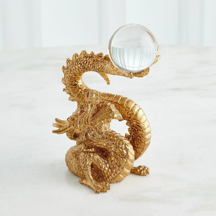 GLOBAL VIEWS DRAGON HOLDING SPHERE - Decorative Accents