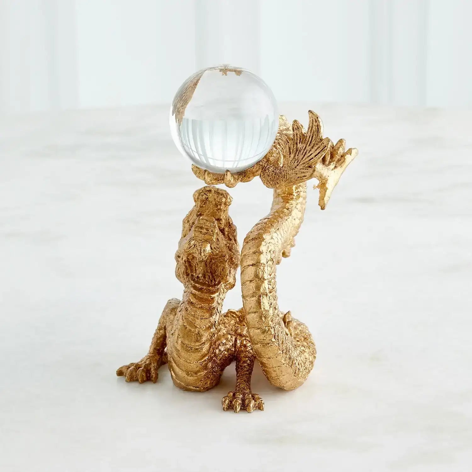 GLOBAL VIEWS DRAGON HOLDING SPHERE - Decorative Accents