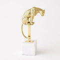 GLOBAL VIEWS PERCHED JAGUAR ON STAND - Decorative Accents
