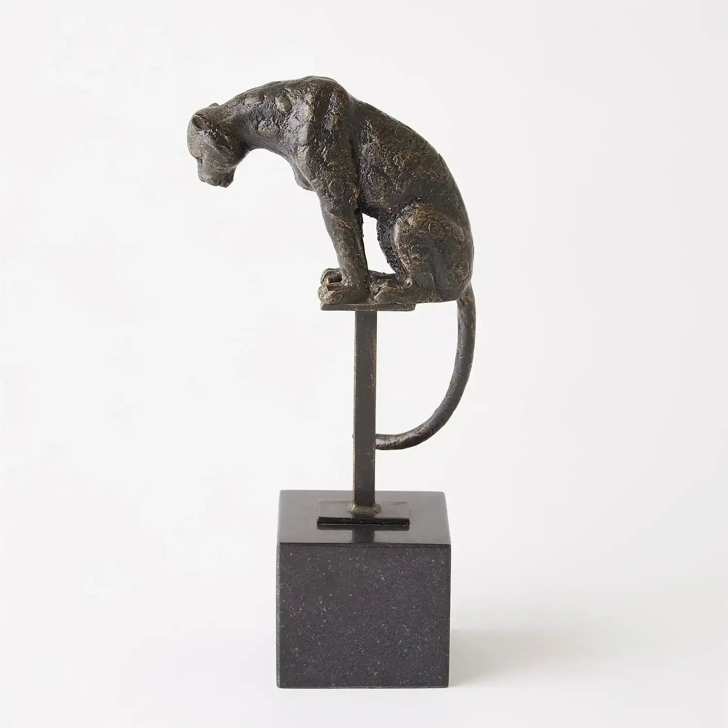 GLOBAL VIEWS PERCHED JAGUAR ON STAND - Decorative Accents