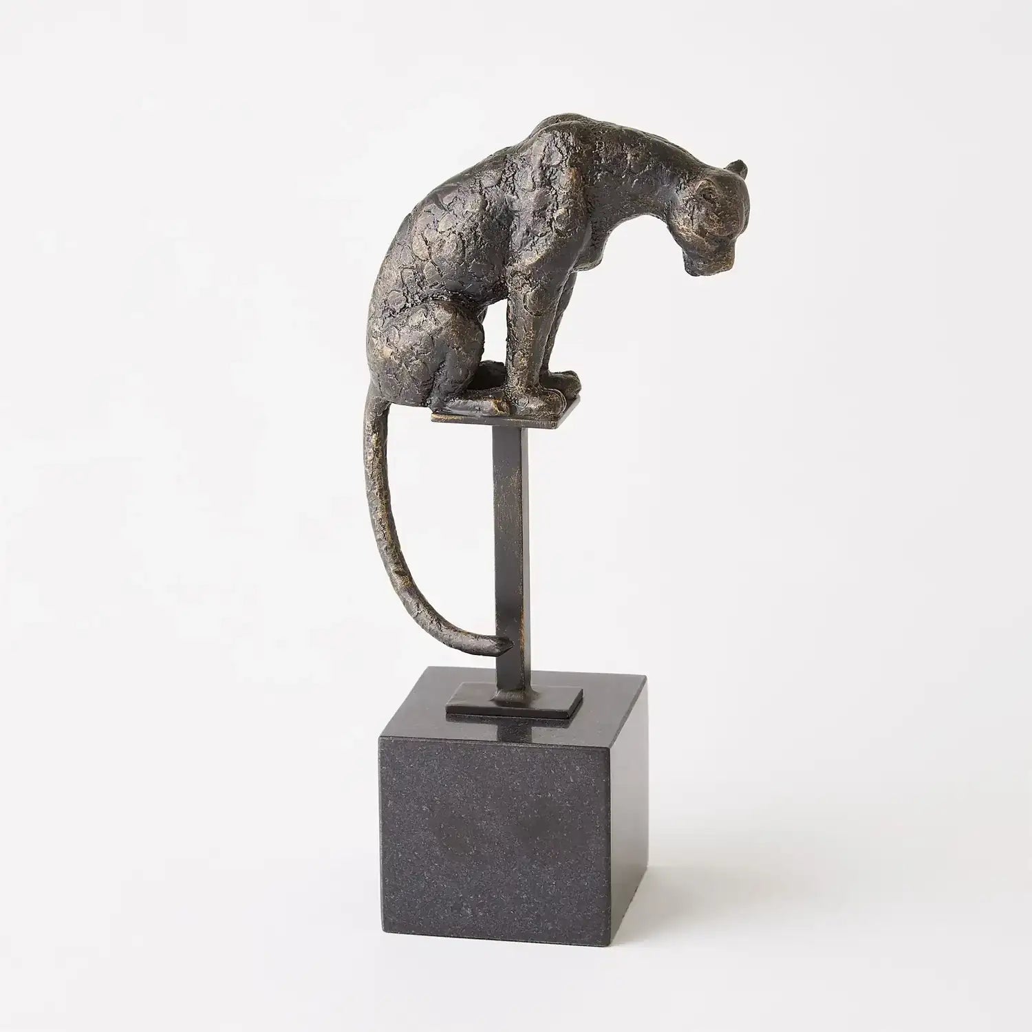 GLOBAL VIEWS PERCHED JAGUAR ON STAND - Decorative Accents
