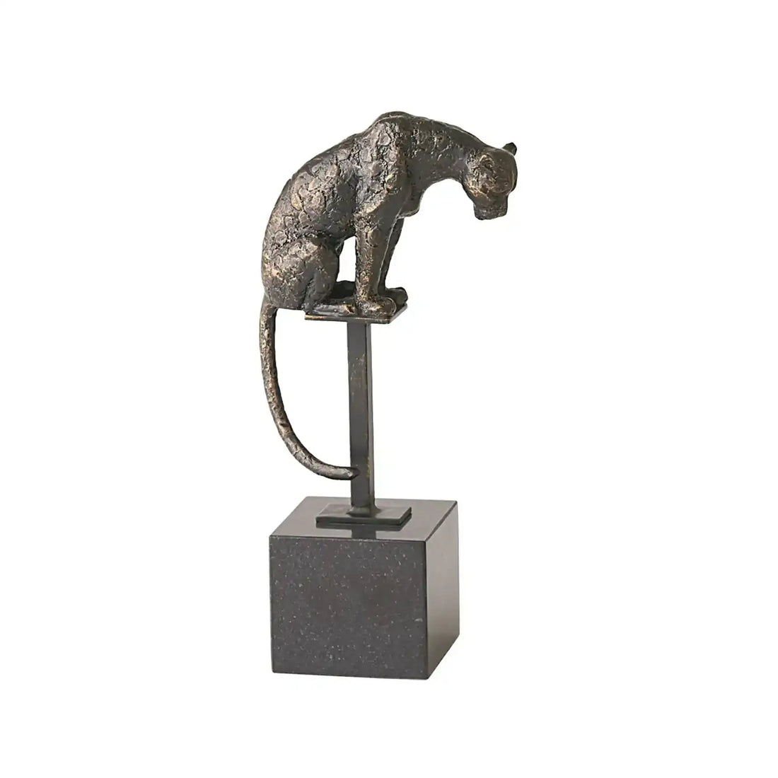 GLOBAL VIEWS PERCHED JAGUAR ON STAND - Decorative Accents