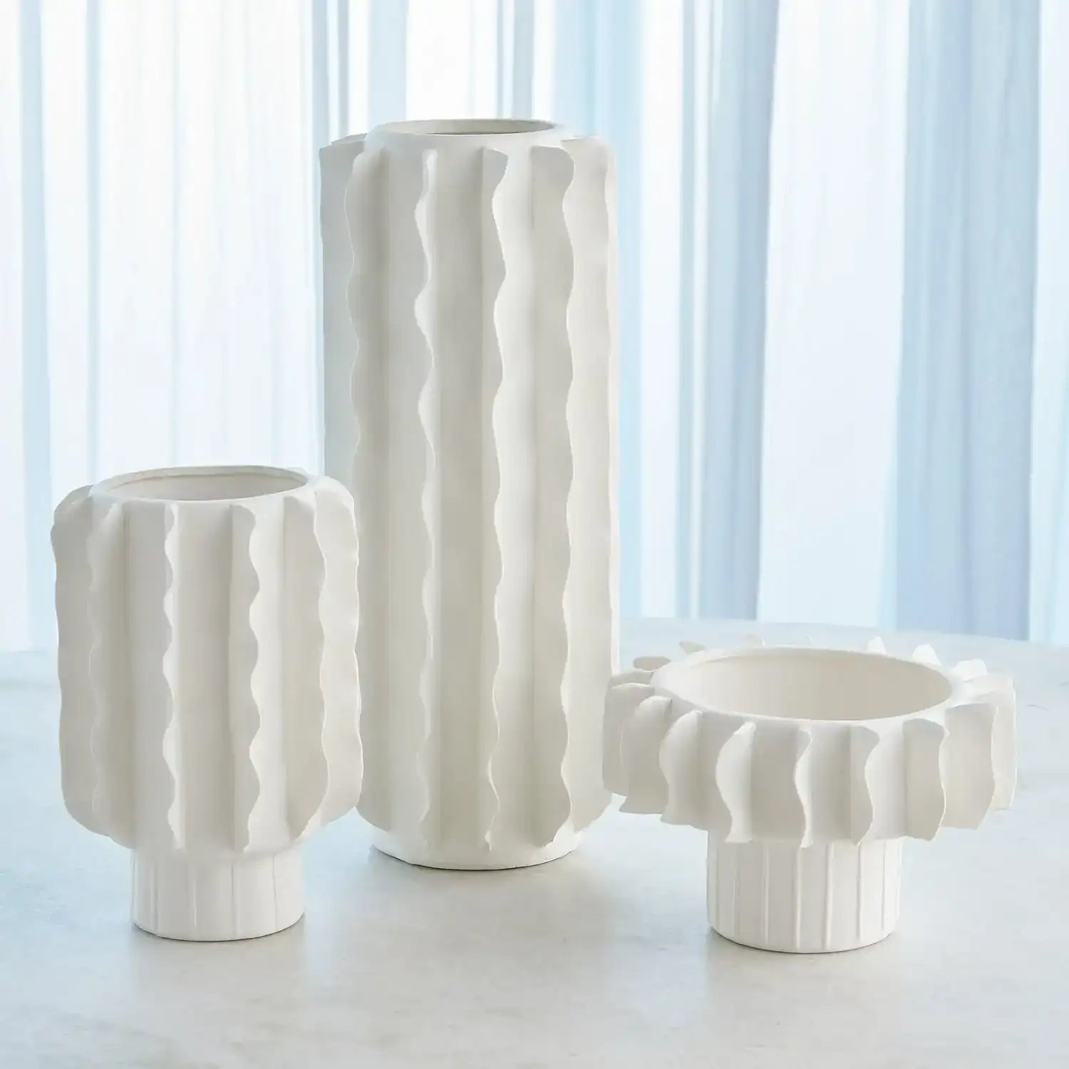 GLOBAL VIEWS FRILLED VASE - Decorative Accents