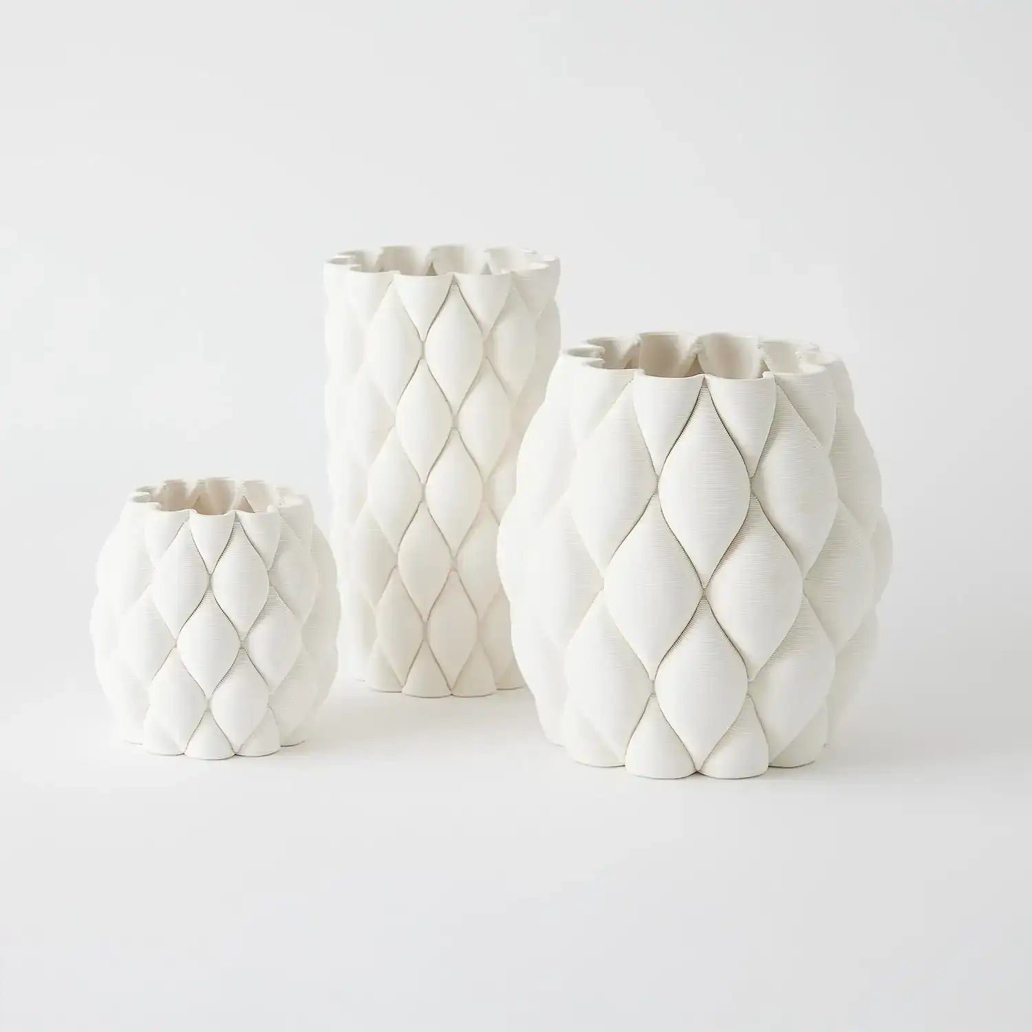 GLOBAL VIEWS PILLOWED PRINTED VASE - Decorative Accents