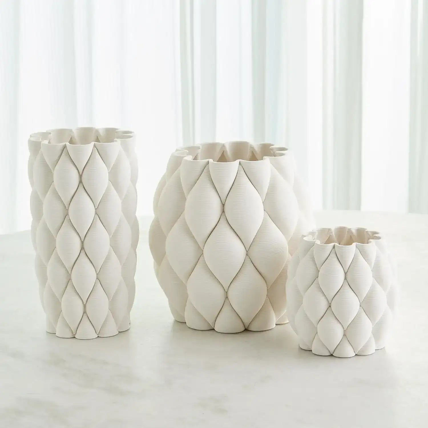 GLOBAL VIEWS PILLOWED PRINTED VASE - Decorative Accents