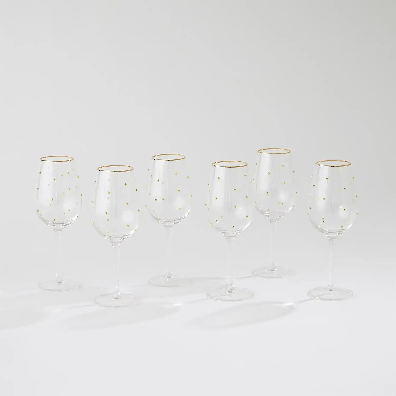 GLOBAL VIEWS S/6 CELEBRATION WINE GLASSES - Decorative Accents