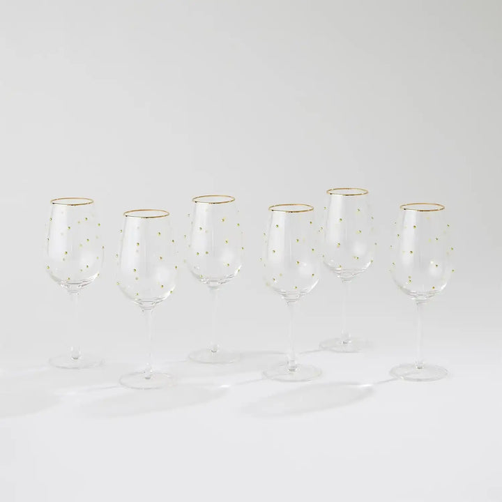 GLOBAL VIEWS S/6 CELEBRATION WINE GLASSES - Decorative Accents