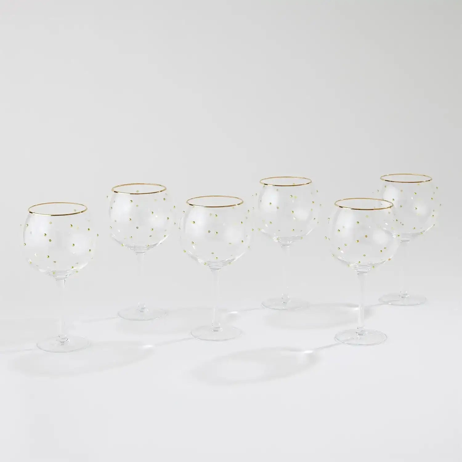 GLOBAL VIEWS S/6 CELEBRATION GOBLET GLASSES - Decorative Accents