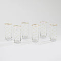 GLOBAL VIEWS S/6 CELEBRATION HIGHBALL GLASSES - Decorative Accents