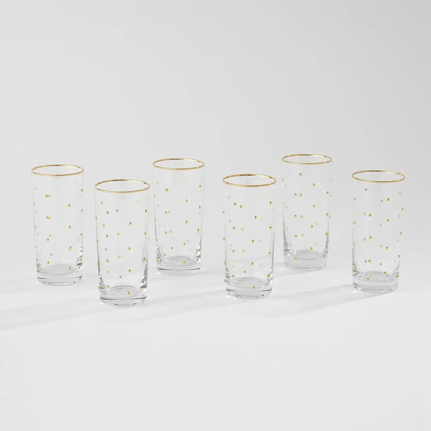 GLOBAL VIEWS S/6 CELEBRATION HIGHBALL GLASSES - Decorative Accents
