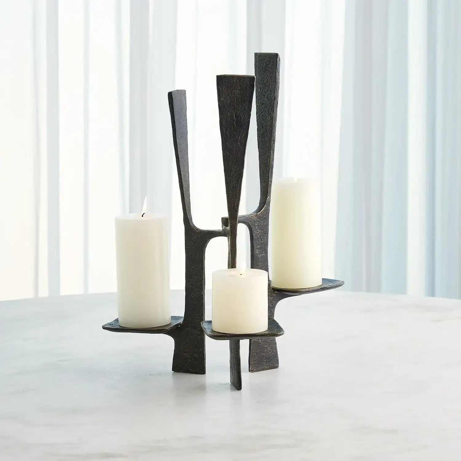GLOBAL VIEWS TRIUNE CANDLEHOLDER - Decorative Accents