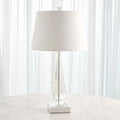 GLOBAL VIEWS, TAPERED CRYSTAL LAMP W/MARBLE BASE, TABLE LAMPS