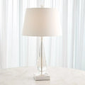GLOBAL VIEWS, TAPERED CRYSTAL LAMP W/MARBLE BASE, TABLE LAMPS