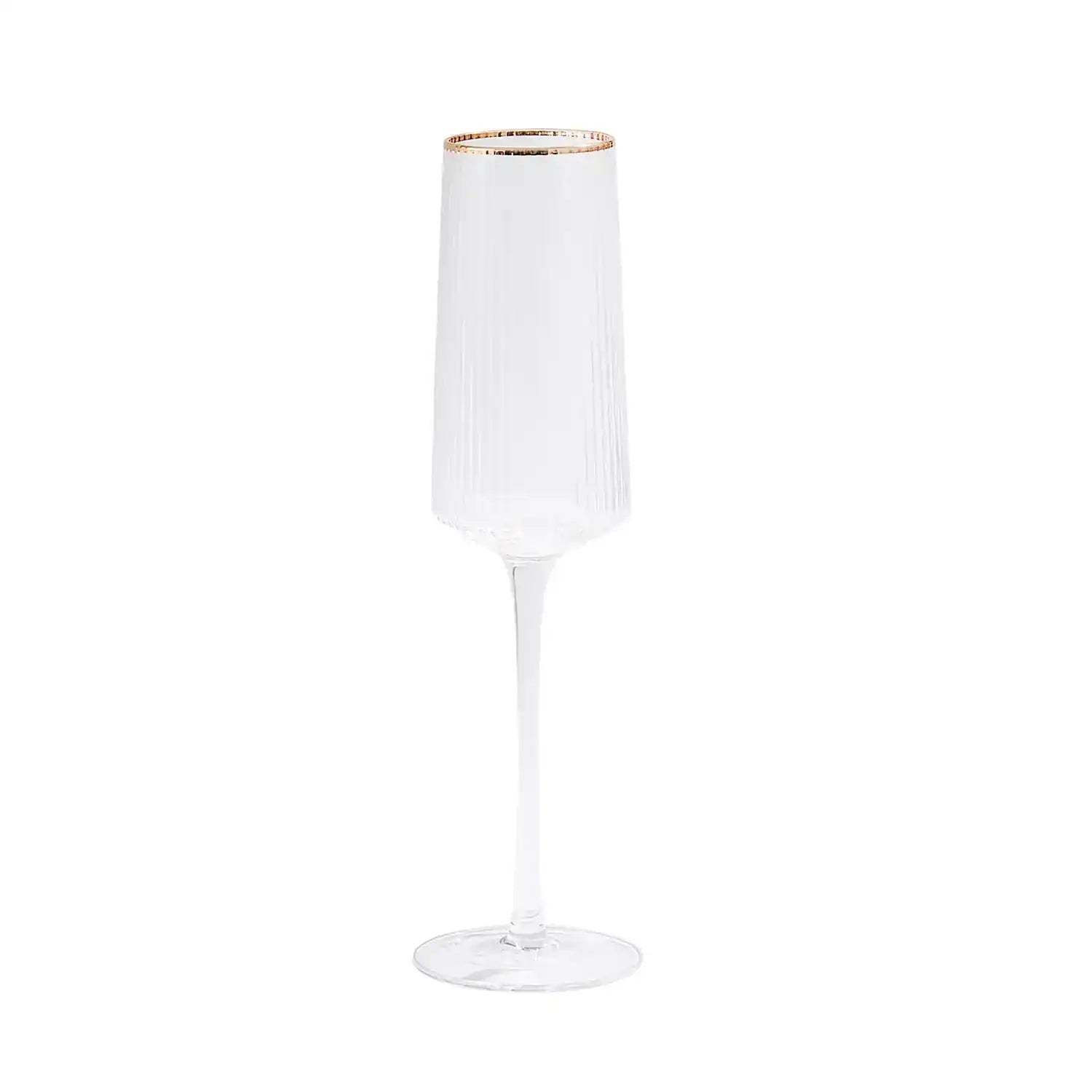 GLOBAL VIEWS S/4 WINSTON CHAMPAGNE GLASSES - Decorative Accents