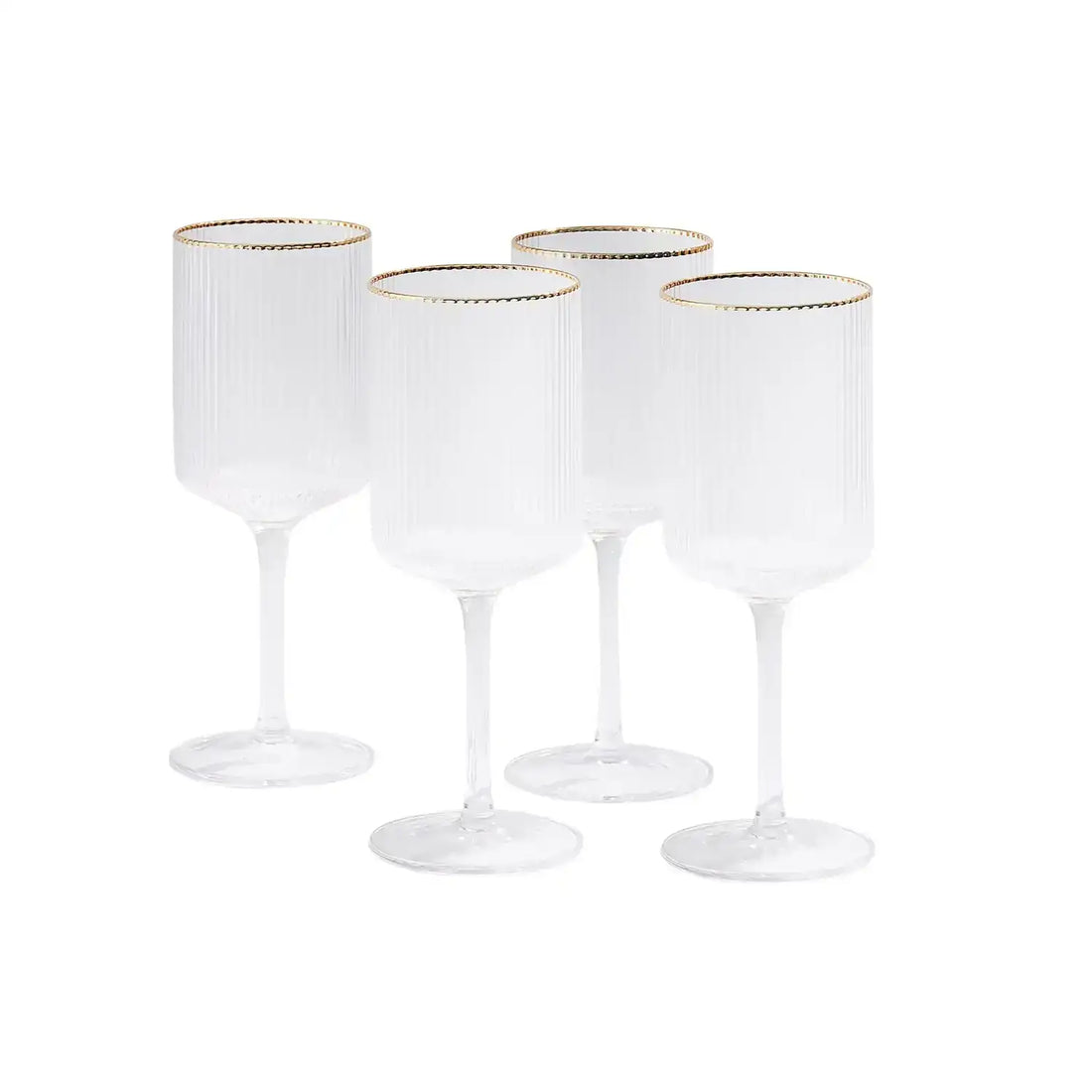 GLOBAL VIEWS S/4 WINSTON WHITE WINE GLASSES - Decorative Accents