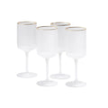 GLOBAL VIEWS S/4 WINSTON WHITE WINE GLASSES - Decorative Accents