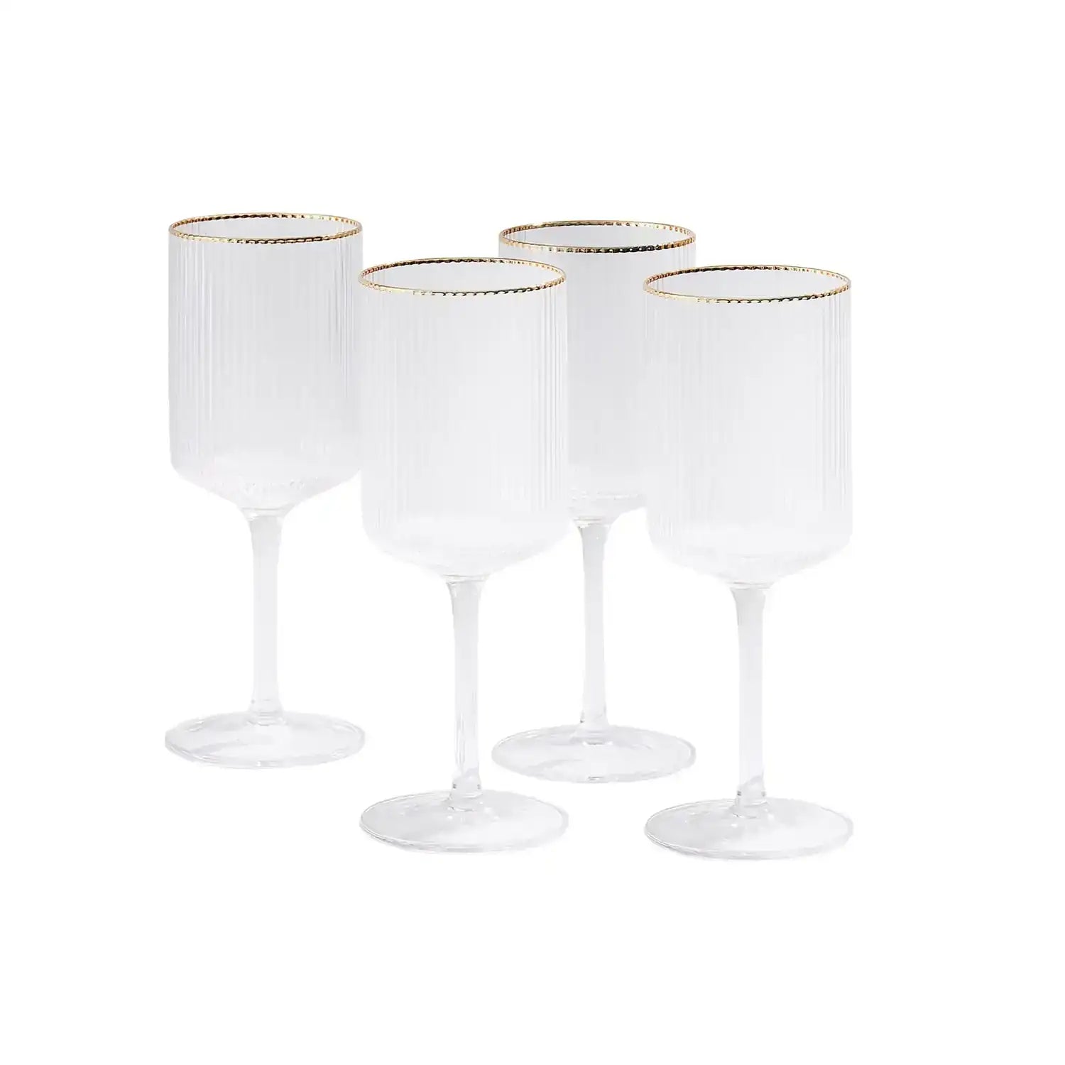 GLOBAL VIEWS S/4 WINSTON WHITE WINE GLASSES - Decorative Accents