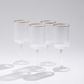 GLOBAL VIEWS S/4 WINSTON WHITE WINE GLASSES - Decorative Accents
