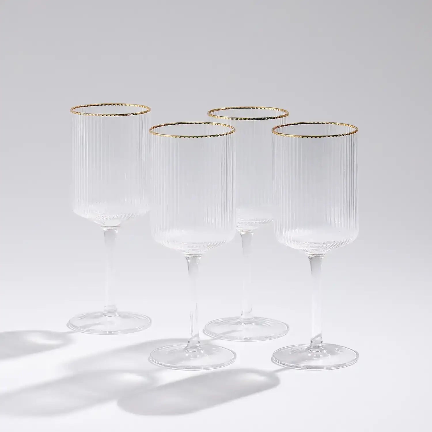 GLOBAL VIEWS S/4 WINSTON WHITE WINE GLASSES - Decorative Accents
