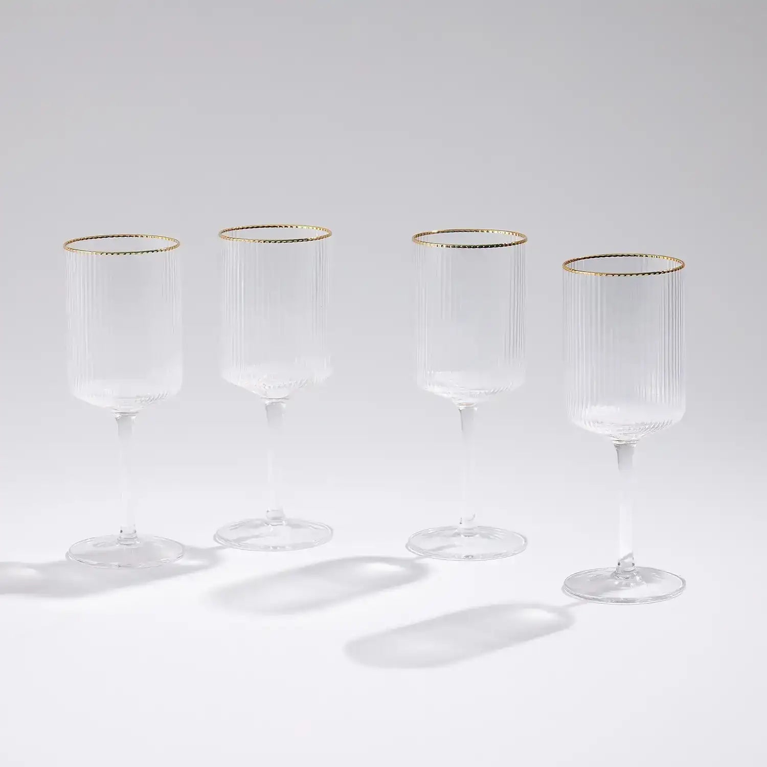 GLOBAL VIEWS S/4 WINSTON WHITE WINE GLASSES - Decorative Accents