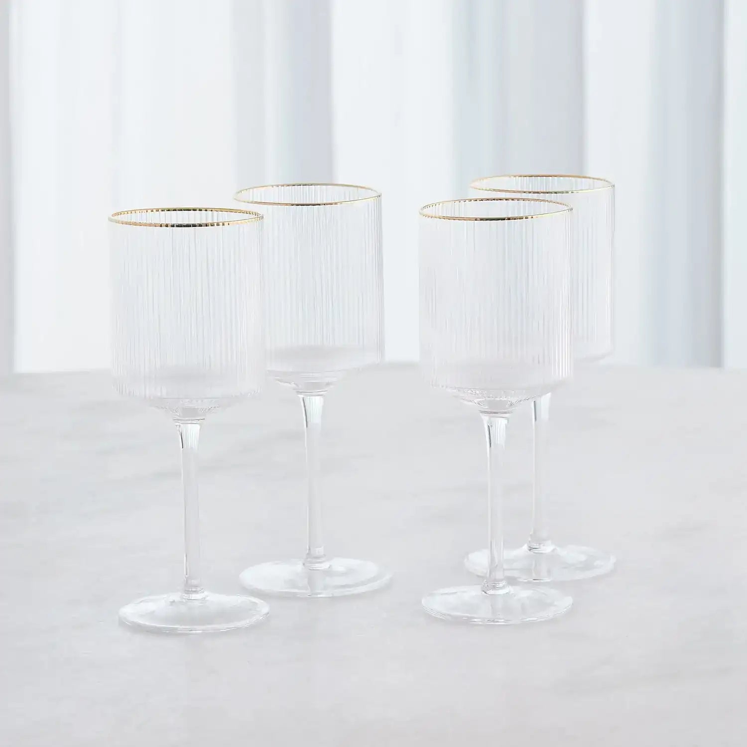 GLOBAL VIEWS S/4 WINSTON RED WINE GLASSES - Decorative Accents