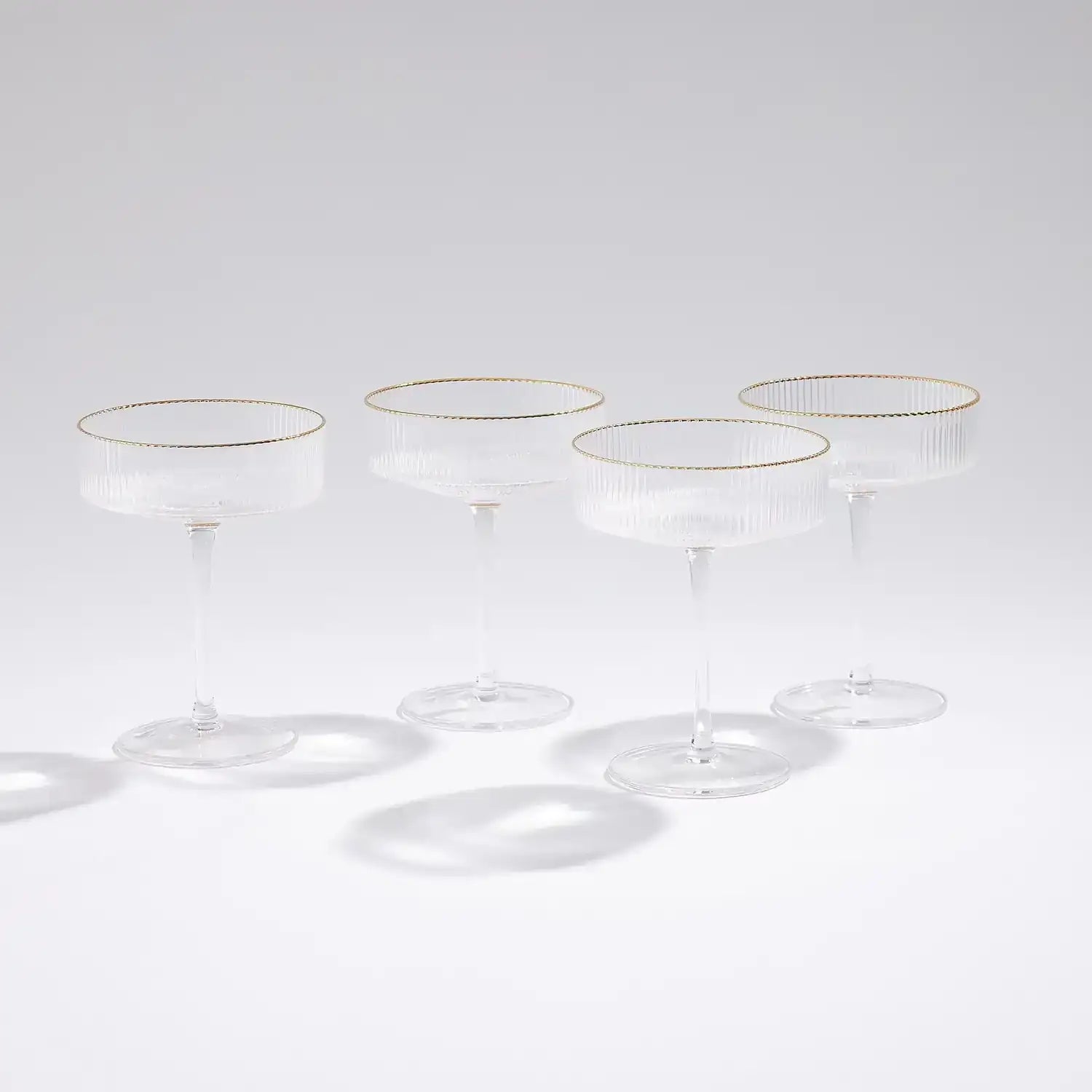 GLOBAL VIEWS S/4 WINSTON COUPE GLASSES - Decorative Accents