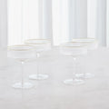 GLOBAL VIEWS S/4 WINSTON COUPE GLASSES - Decorative Accents