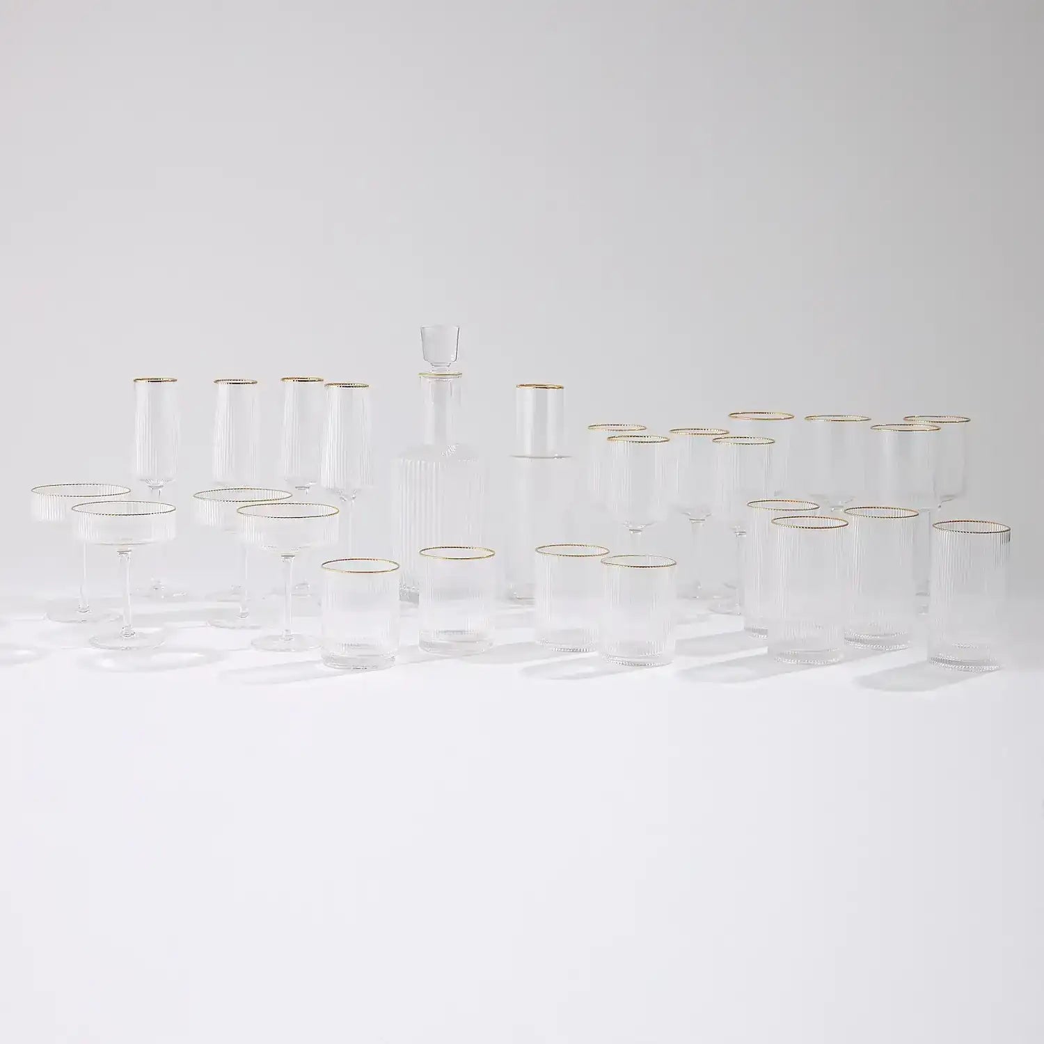 GLOBAL VIEWS S/4 WINSTON HIGHBALL GLASSES - Decorative Accents
