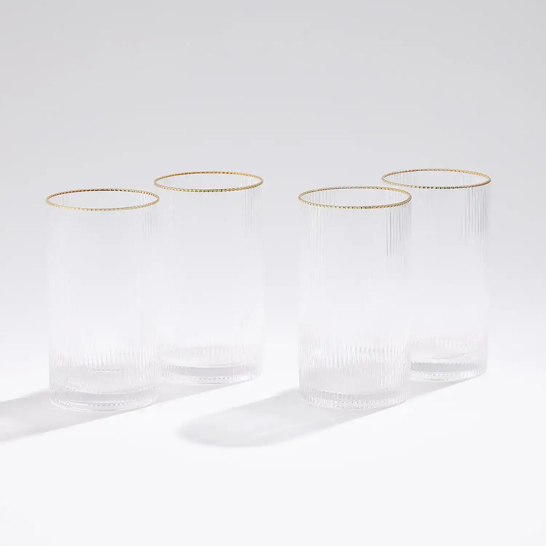 GLOBAL VIEWS S/4 WINSTON HIGHBALL GLASSES - Decorative Accents