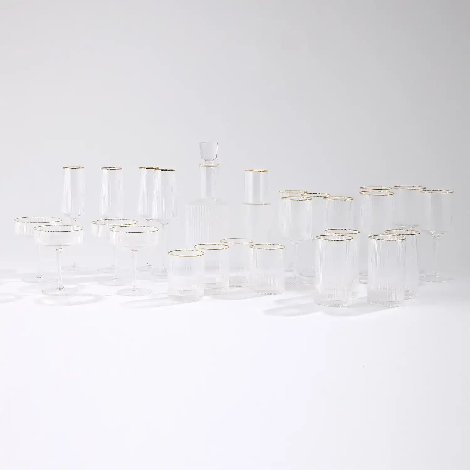 GLOBAL VIEWS S/4 WINSTON HIGHBALL GLASSES - Decorative Accents
