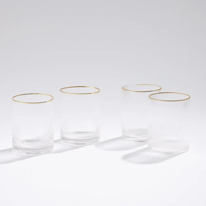 GLOBAL VIEWS S/4 WINSTON DOF GLASSES - Decorative Accents