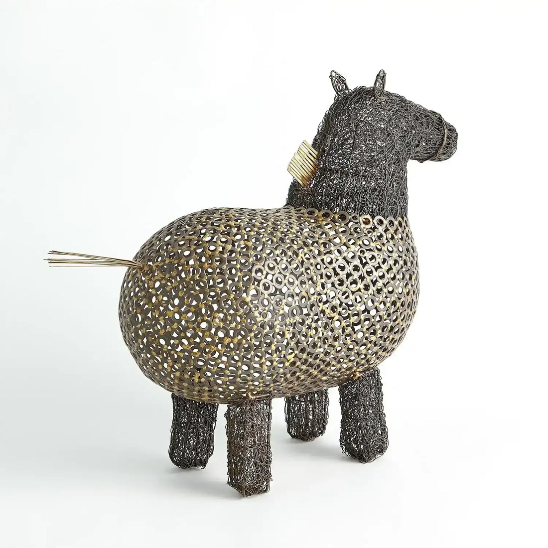 GLOBAL VIEWS CRAZY FAT PONY SCULPTURE - Decorative Accents