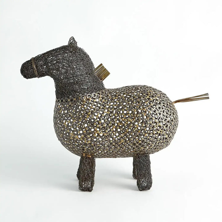 GLOBAL VIEWS CRAZY FAT PONY SCULPTURE - Decorative Accents