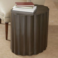 GLOBAL VIEWS FLUTED TABLE - Side