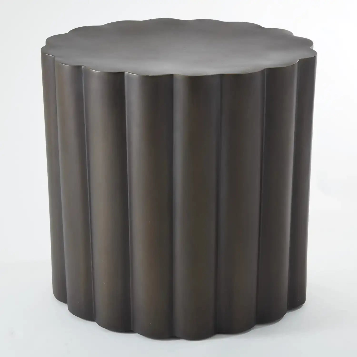 GLOBAL VIEWS FLUTED TABLE - Side