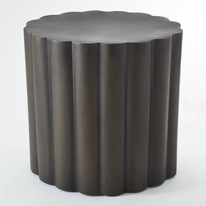 GLOBAL VIEWS FLUTED TABLE - Side