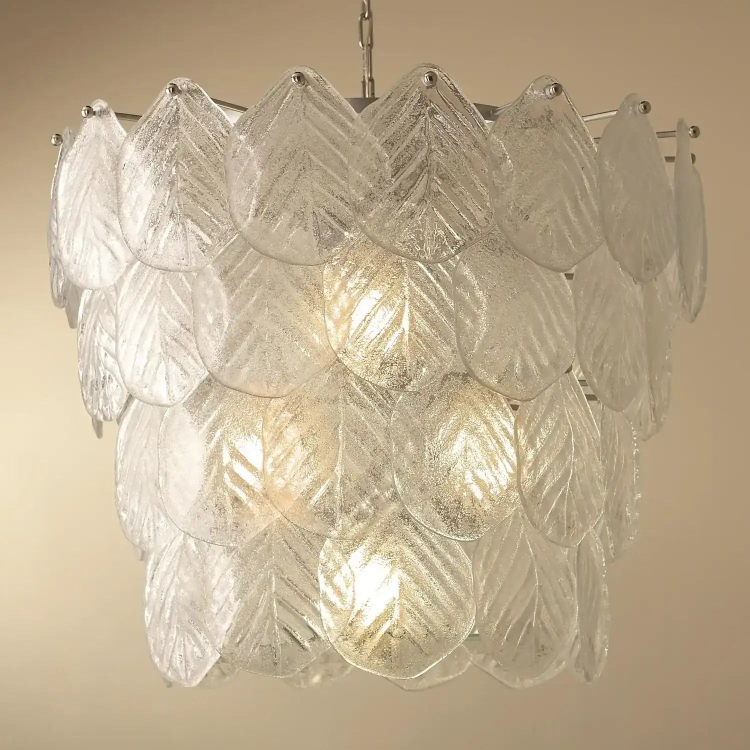 GLOBAL VIEWS, MURANO LEAF CHANDELIER, PENDANT LIGHT