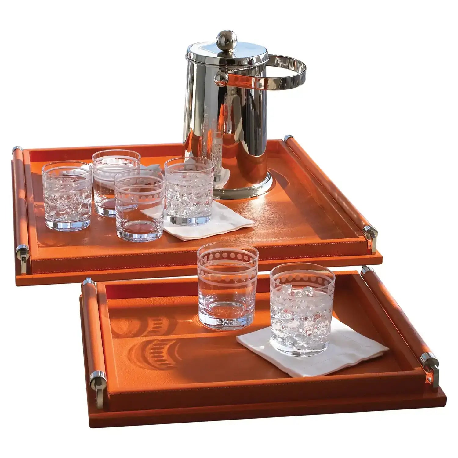 GLOBAL VIEWS WRAPPED HANDLE TRAY - Decorative Accents