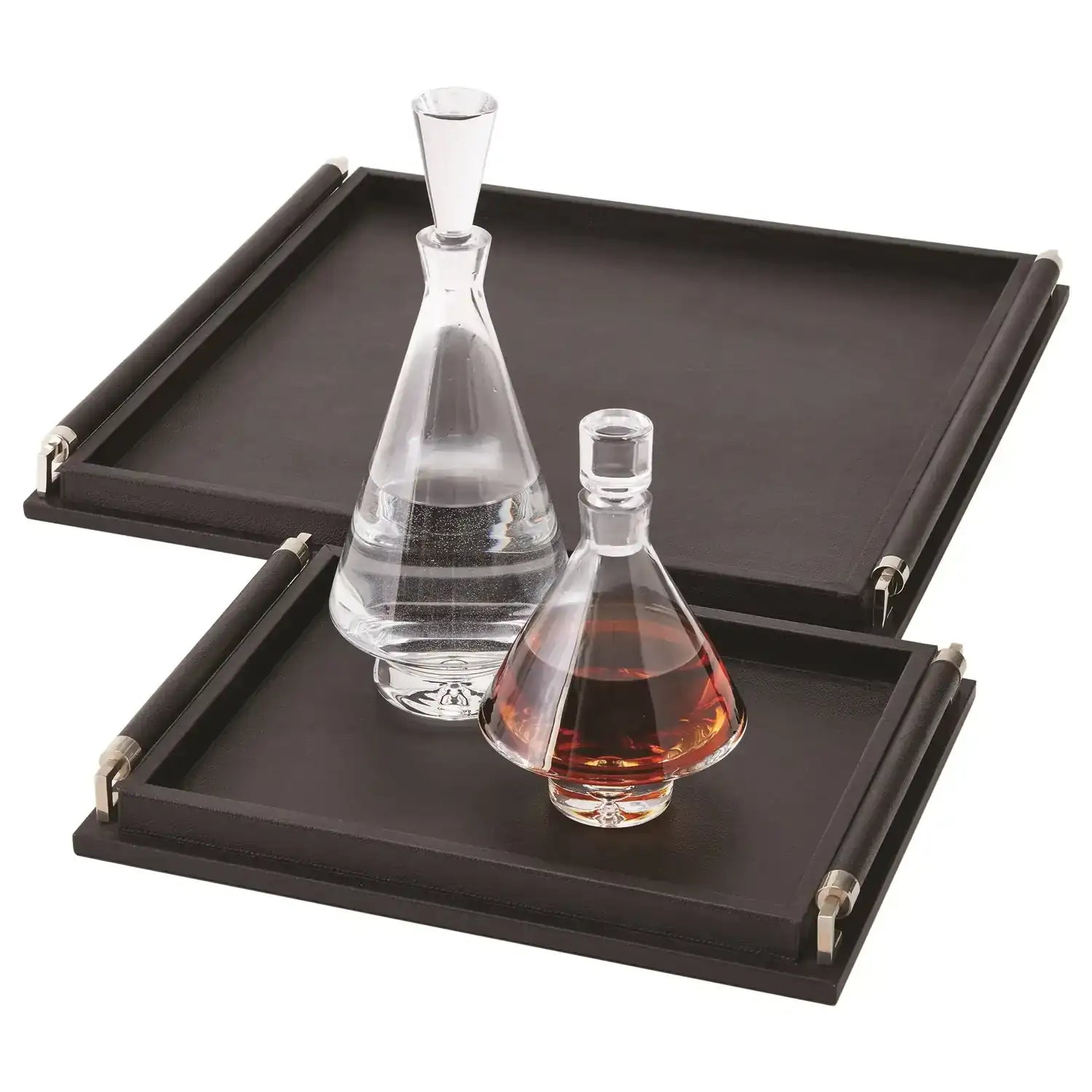 GLOBAL VIEWS WRAPPED HANDLE TRAY - Decorative Accents