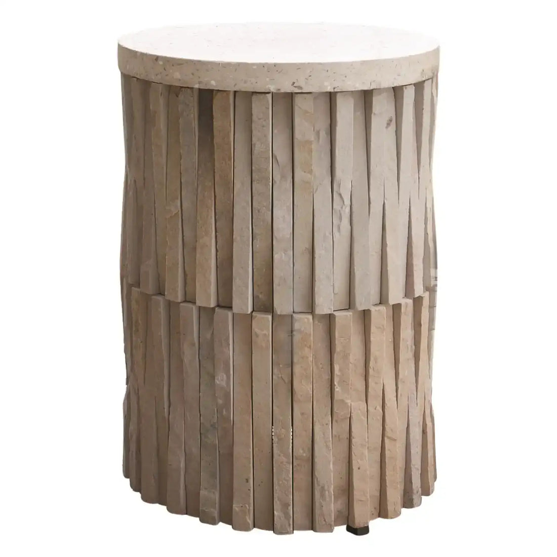 GLOBAL VIEWS ROUND TEETER TOTTER STONE TABLE - Side