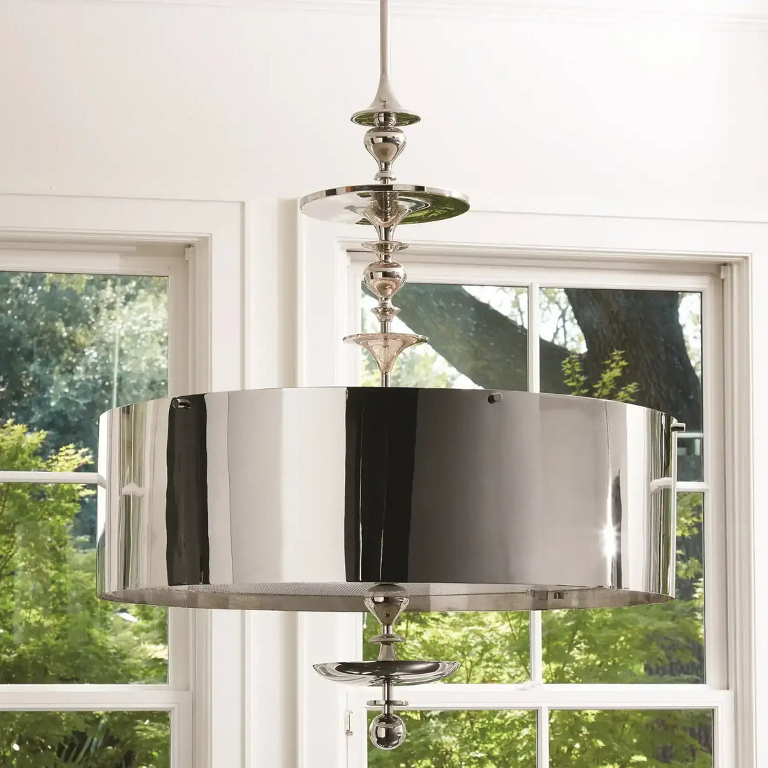 GLOBAL VIEWS, TURNED PENDANT CHANDELIER, PENDANT LIGHT