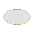 GLOBAL VIEWS IRON AND STONE OVAL COFFEE TABLE - Coffee
