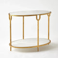 GLOBAL VIEWS IRON/STONE SIDE TABLE - Side