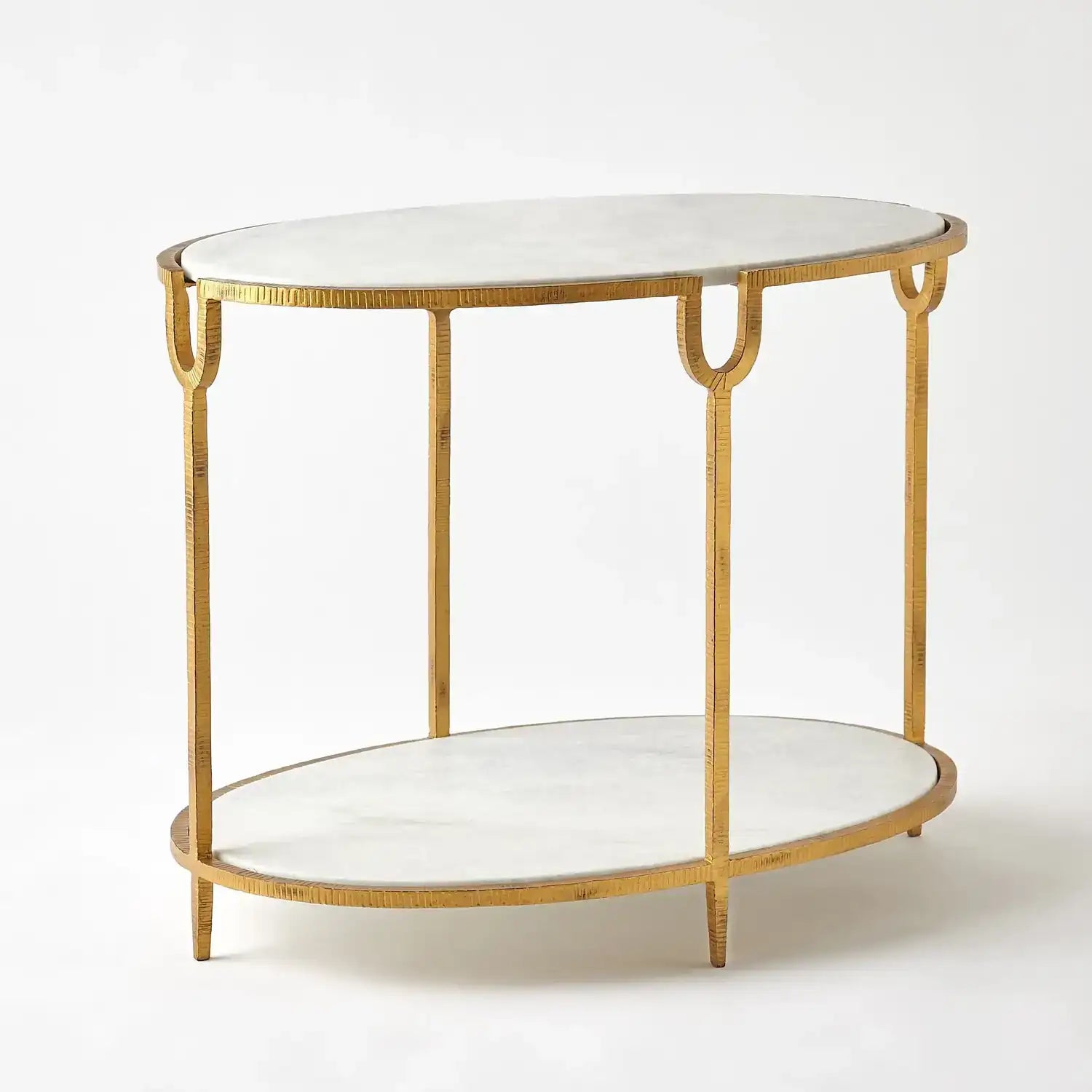 GLOBAL VIEWS IRON/STONE SIDE TABLE - Side