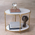 GLOBAL VIEWS IRON/STONE SIDE TABLE - Side